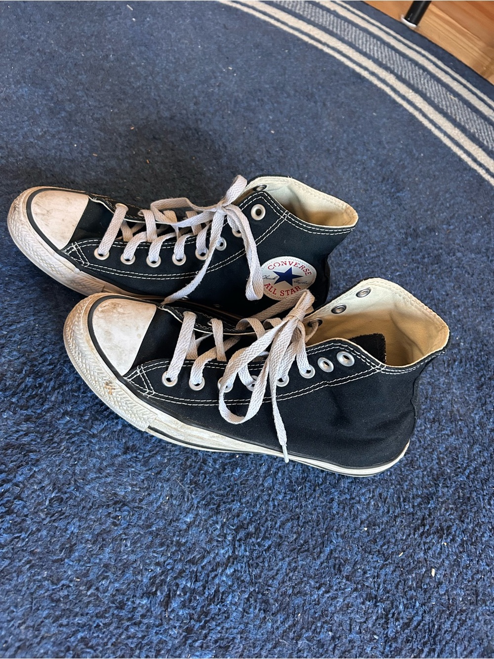 Converse Black High-Top Canvas Sneakers with White Accents